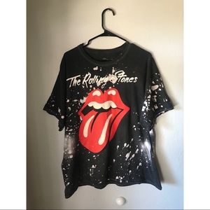 The Rolling Stones, paint splatter band tee